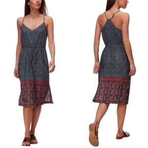 Patagonia Amber Dawn Dress XL Geometric Tencel Lyocell Midi Pockets